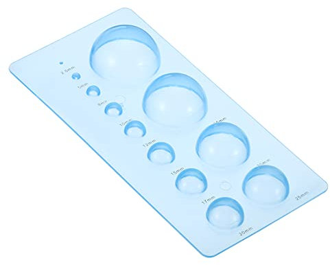 PATIKIL Papier Ligné Piquage Template Tableau 7x3 Pouce, Demi Boule Domes 2-Rangée Matrice Crimpeur Outil pour 3D Fleur Pot Artisanat, Bleu