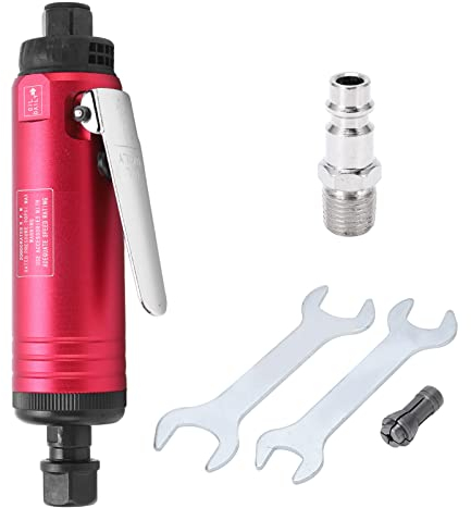 Druckluft-Geradschleifer, 20000 U/min, Starkes Mini-Polierwerkzeug, Leichtes Elektrowerkzeug Mit 3-mm-6-mm-Spannzange, Pneumatisches Schleifwerkzeug(European)