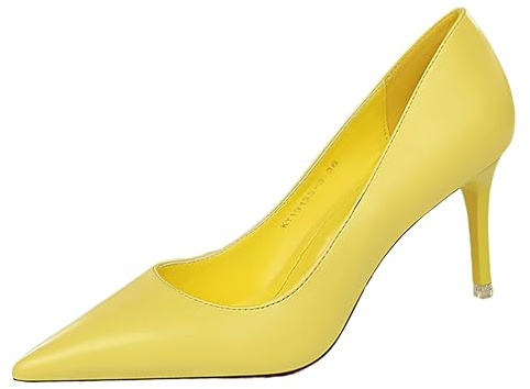 seiveini Femme Escarpins à Talons Aiguilles Bout Pointu Pompes à Talons Hauts Élégante Escarpins à Talons Hauts Sexy High Heels Chaussures de Soirée Cérémonie Mariage Fête
