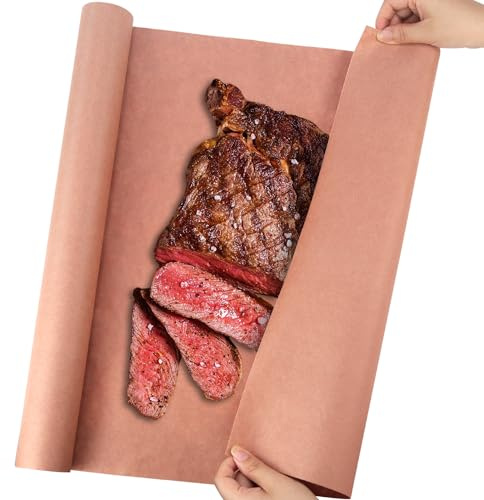 FAELNK Pink Butcher Paper Roll: 45 cm x 15 m, Kraft Paper for Grill, Smoker, BBQ & Packaging