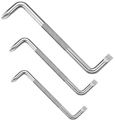 Angoily 3pièces Z-type Screwdriver Set Offset Dual Head Screwdrivers for Tight Spaces and Household Repairs