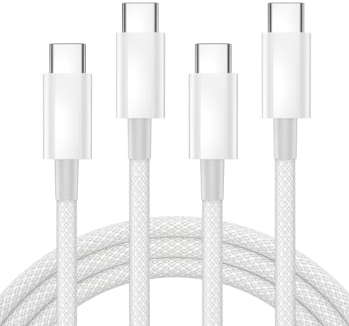 Confezione da 2 cavi di ricarica rapida da USB C a USB C, 1 m, per iPhone 15/Pro/Mini/Max, 60 W, cavo di ricarica per MacBook/iPad Air/Mini/Pro/Samsung 23+/23/22+/22