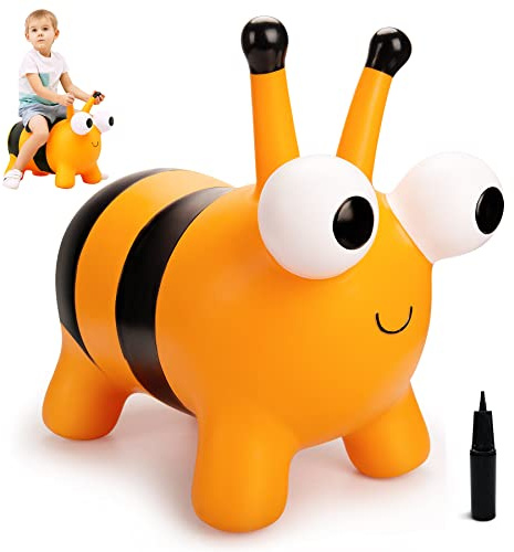 INPODAK Animal Saltarín,Salta Abejas,Animal de Salto,Caballo Saltarín,Salta Animales Hinchable para Niños Salta,Regalos de cumpleaños y Navidad saltarines para niños de 1 a 6 años
