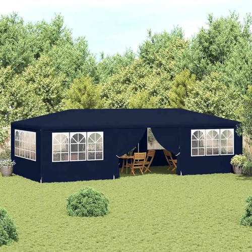 Rantry Mobile Gazebo Professionale con Pareti 4x9 m Blu 90 g/m², Gazebo da Giardino, Gazebo Ombrellone da Giardino Spiaggia Pesca Esterno Antivento per Arredo Giardino Terrazzo Ambienti