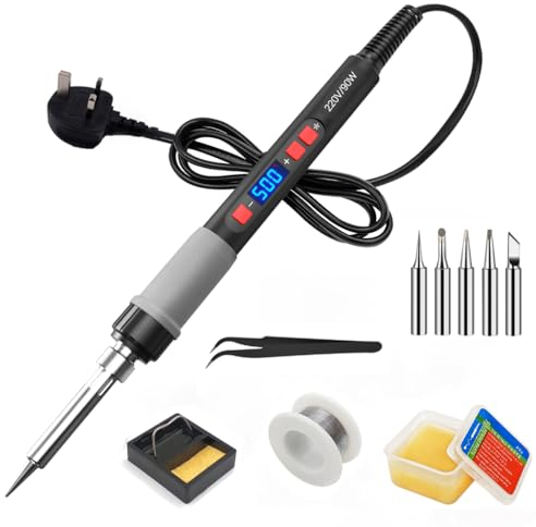 ILIBILIB Lötkolben-Set, 90 W, einstellbare Temperatur, 356-932 °F/180-500 °C, digitales LCD-Display, 11-in-1-Löt-Set, automatischer Lötkolben, für elektronische Reparatur, DIY-Schmuck