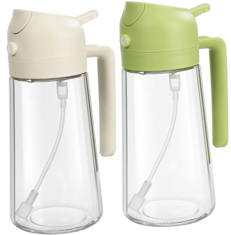 TOPBATHY 2piezas Aceitera Spray Cocina Dispensadores Aceite De Vidrio Botellas Rociadoras Aceite Recargables