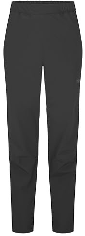 Rab Women's Downpour Pants - Waterproof Breathable Rain Pants for Hiking & Trekking - Black - Small/30 Inseam