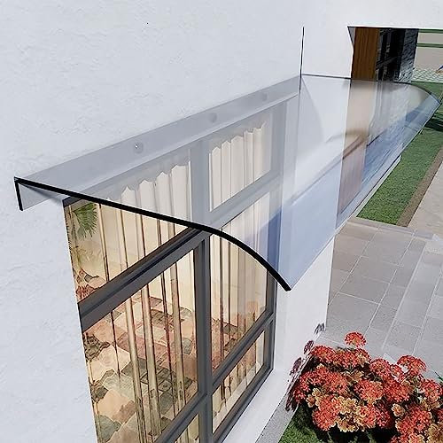 Skalierbare Gartenterrassen-Pult-Markise mit transparentem Vordach, UV-Schutz, regendicht, Schneeschnee, 50 x 90 cm