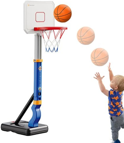 Verstellbarer Basketballkorb – Basketballtor | verstellbarer Basketballkorb und Tür – Tragbarer Basketballkorb, Outdoor-Basketballhalter für Kinder/T-Shirts/Erwachsene