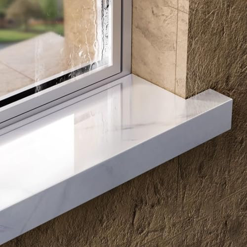 Rivestimento decorativo bianco per davanzale della finestra, protezione in composito acrilico per animali domestici, porta di casa, soggiorno, davanzale, 160 x 32 cm