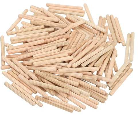 QUARKZMAN 100 tasselli in legno da 3/16 x 2, perni in legno, perni di collegamento per mobili e progetti fai da te