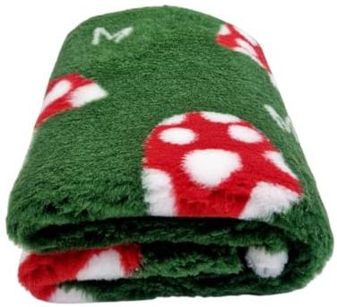 WOOF AND PUP | Non Slip Vet Bedding | Mushroom Toadstool | Machine Washable | UK Manufactured | Non-slip | Dog Bed | Whelping | Vet bed (Large 150cm x 100cm (60 x 40))