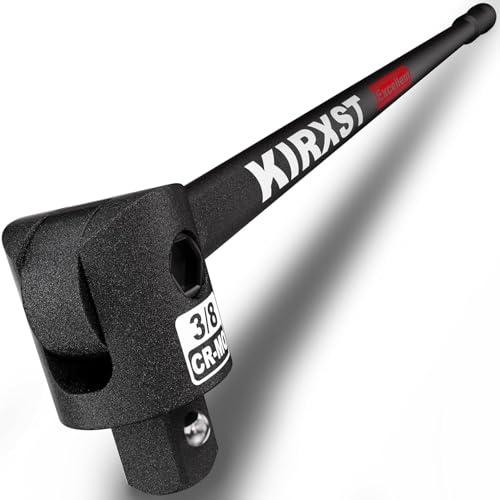 KIRXST Brytarstång 3/8 tums, Breaker Bar Med Längd 445 mm, Ø 20 mm, Brytstång, Robust och Splittersäker, Mattsvart