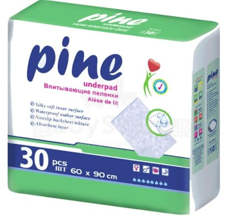 Pine Einweg Inkontinenzunterlagen für Erwachsene & Babys – Super Saugstark, Atmungsaktiv & Rutschfest – Hygienische Bettschutzeinlage für Pflege, Krankenhaus & Alltag – 60x90 cm – 10 Stück