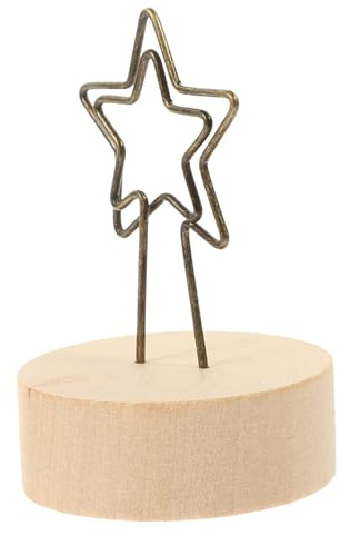 Holibanna 10pezzi Clip Memo Portafoto da Tavolo in Legno Naturale con Supporto Decorazioni Creative Tema Cactus Multiuso per Casa e Ufficio