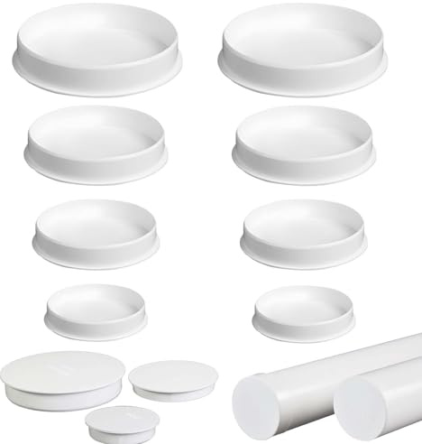 8 Pvc Tubo End Capm 50 75 110 160mm, FORMVERSITY Tappo Tubo Idraulico PVC Cap, Tappo Tubo di Scarto, Tubi Tappi di Scarco, Tubazioni Cappuccio