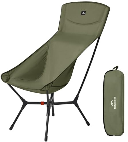 Naturehike Campingstol Vikbar ultralätt hopfällbar stol – liten förpackningsstorlek och robust design för camping, picknick och utomhusaktiviteter grön L