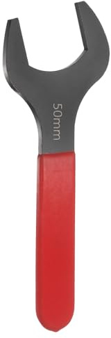 QUARKZMAN Chiavi Inglesi 50mm Metrica, Chiave Aperta Singola Angolo di Sfalsamento 15 Gradi, Piccola Chiave Inglese a Forchetta a Forma di U Gambo Rosso per Riparazione Auto, Mobili