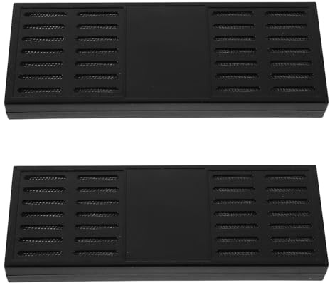 Humidor per Sigari Rettangolare Grande Nero 2 Pezzi | Plastica e Flower Mud, Regolatore di Umidità Effetto Costante, Design Spazioso Moderno