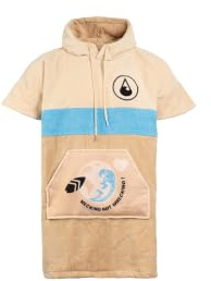 WAVE HAWAII Poncho de baño para hombre y mujer, talla S, 151-173 cm, Cuello, S