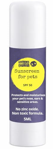 Travel size 5ML Pet Sunscreen Stick SPF 50 Pack for Dogs & Cats 5ml | Non-Toxic Zinc Oxide Free Sun Balm for Nose, Ears & Sensitive Skin | Water Resistant Sun Protection for Pets
