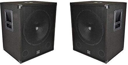 2 x QTX QT15s 15 300W Subwoofer Bass Bin Speaker Pair DJ Disco Sound System PA