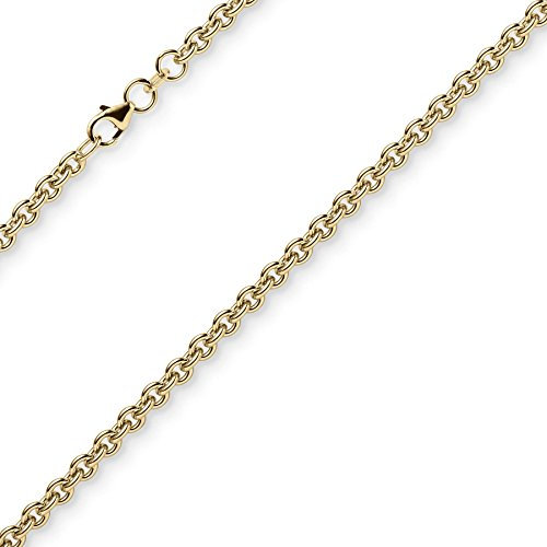 4mm Rund-Ankerkette Kette Collier Halskette 750 Gold Gelbgold 45cm Halsschmuck