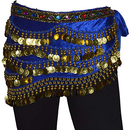 Tanzbekleidung & Accessories Bauchtanz Münzgürtel Samt Hüfttuch Belly Dance Bauchtanzgürtel Karneval Münzen