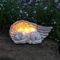 Festive Lights Piedra conmemorativa diseñada con buen gusto y amor con iluminación LED con energía solar con baterías, paneles solares integrados e interruptor crepuscular