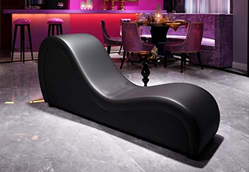 JV Möbel Recliner Sofa Chaise Lounge Lounger Tantra Couch Chair Designer Lounger Faux Leather Chaise Longue XXL - 186 cm