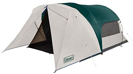 Coleman Cabin Camping Tent with Screened Porch 4/6 Person Weatherproof Tent with Enclosed Screened Porch Option Includes Rainfly Carry Bag Extra Storage and 10 Minute Setup