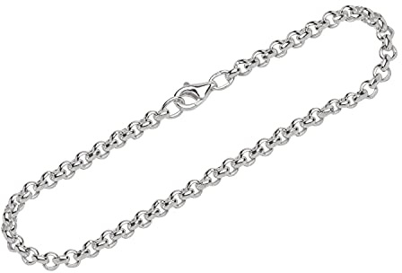 NKlaus pulsera de plata de ley 925 18cm cadena de guisantes redonda de ancho damas diseño de la cadena de la pulsera 12666