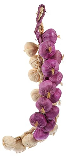 FOMIYES 2 Stücke Künstliche Knoblauch String Lebensechte Gef?lschte Knoblauch H?ngen Girlande Dekorationen Pflanzliche Fotografie Requisiten für Bauernhaus Wohnkultur