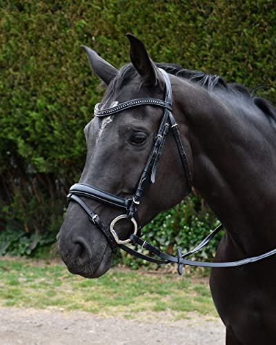 Rhinegold Italia Anatomisches Blitz-Zaumzeug – Cob – Schwarz