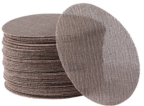 UPWOOD 50PCS 125mm 5 Inch Mesh Sanding Discs 320 Grit Hook&Loop, Dust Free | Anti-Blocking Net Sandpaper Sheets for Car Body, Wood, Metal, Plastic, Paint, Adapts to All 125 mm Sander Grinder Polisher