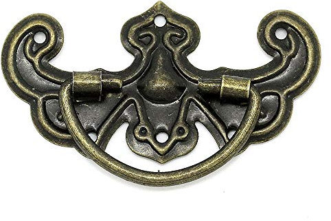 Maniglie retrò Color Bronzo, cassetti, armadietti, scrivanie, Porta portagioie, Maniglie, pomelli per Guardaroba, per mobili, Maniglie sospese, ferramenta, Taglia Piccola (Bronze BigSize)