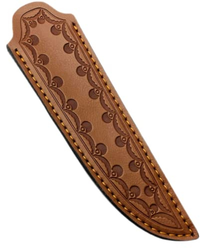 Aibote Messerscheide mit fester Klinge, Leder, gerade Messerscheide, Scheide, Etui, EDC taktisches Holster mit Gürtelschlaufe für die Jagd