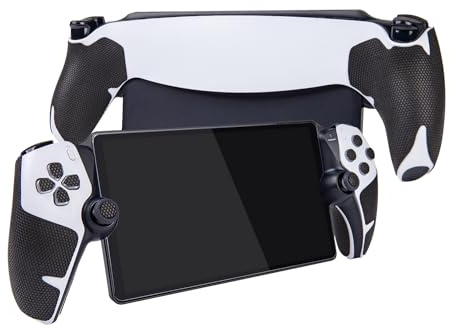 TALONGAMES Controller Grips Compatible with PlayStation Protal, Anti-Slip, Sweat-Absorbent, Textured Skin kit, for PS5 Controllers Handle Grips, Buttons, Triggers, D-pad (Classic - Black)
