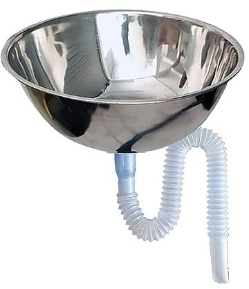 LIPJIA Fregadero Cocina,Fregadero de Acero Inoxidable de un Solo Cuenco con escurridor, Fregadero Empotrado Redondo Temporal de Acero Inoxidable, Fregadero Simple Redondo de Cocina