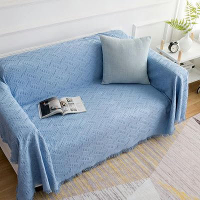 TAMUNI 90-340CM Wabenweiche Picknickdecke Boho Outdoor Teppich Strandmatte Baumwolle für Sofadecke Picknickdecke Outdoor Campingdecke mit Quaste