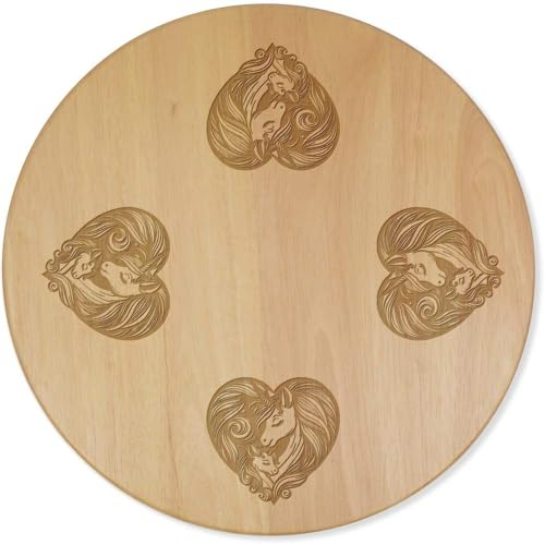 Azeeda 'Parent & Baby Unicorn' Lazy Susan Rotating Turntable (LA00023056)