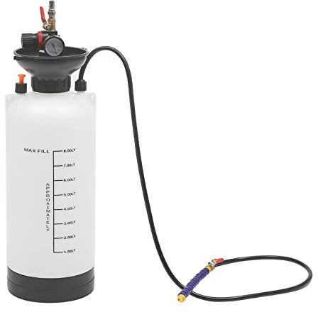 Alnemy Riempitore per olio, 8 l, pompa per olio per ingranaggi pneumatici, spruzzatore a pressione per linee di produzione di officina, centri di cambio olio, trattore pneumatico dell'olio