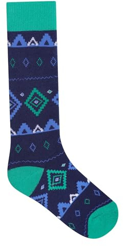 Dare 2b Unisex Kids Printed Ski Socks with Seamless construction at toe, perfect for Skiing, Snowboarding & Wintersports