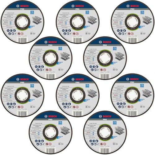 Bosch Professional 10x Gerade Trennscheibe Expert (für Inox, X-LOCK, Ø125 mm, BohrungsØ: 22,23 mm, Dicke:1,6 mm)