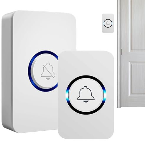 Sonnettes À Distance – Sonnette sans Fil, Sonnette avec Télécommande À Volume Réglable – Sonnette Polyvalente À Économie D'énergie, Sonnette À Piles pour Personnes Âgées