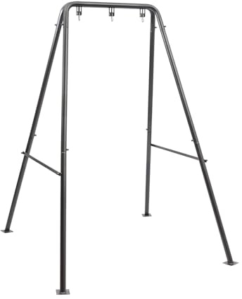 Faltbarer Hängesessel Gestell, Tragbarer Gestell für Hängesessel, Robustes Hängematte Gestell für Indoor/Outdoor, Einfach zu Montieren (hängesessel Nicht im Lieferumfang enthalten) - Schwarz