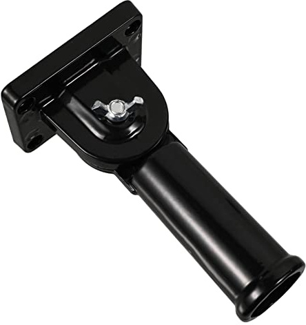 Milisten Adjustable Aluminium Flagpole Bracket Heavy Duty Mounting Holder Black for Wall Display Outdoor Use