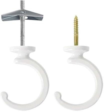 Genérico Ganchos Para Techo, Colgante Decorativo Para Cestas De Flores, Juego De 2 Ganchos Multiusos Para Exteriores E Interior: Porche, Baño, Jardín, Garaje, Aula, Taller Y Invernadero