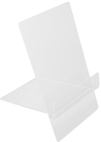 MUCKLILY Transparenter Acryl Kochbuchhalter Verstellbar Multifunktionaler Rezeptständer für Küche und Büro Stabiler Desktop Tablet Buchständer Praktisches Organizer display für Zuhause und