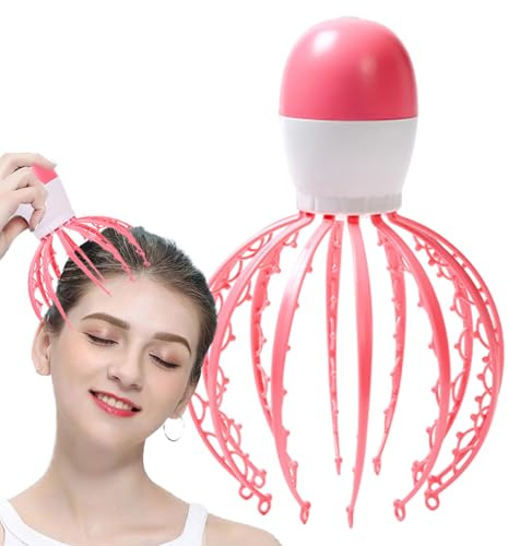Strumento elettrico per massaggio alla testa, massaggiatore per la testa | Massaggiatore grattatesta, per la in 3 modalità, per il cuoio capelluto a polpo, grattacapo
